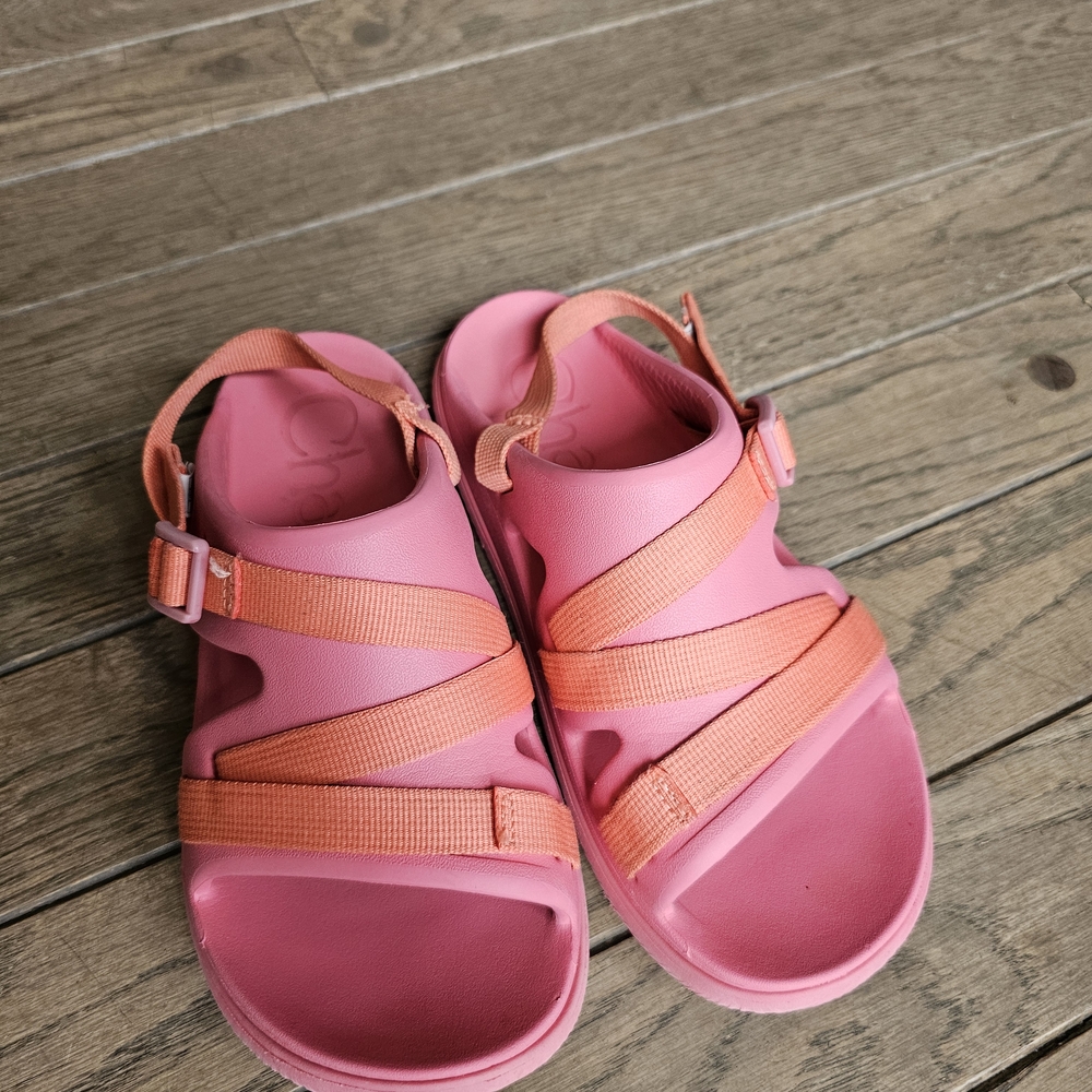 Chaco Pink and Orange Women's Sandals